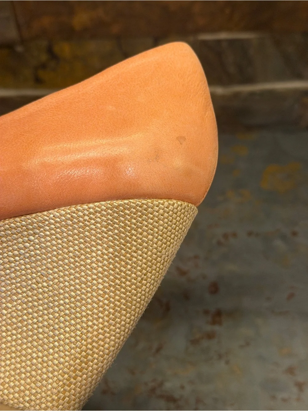 Franco Sarto Women’s Peach Leather Wedge Pumps 9.5 Nelio Fit
